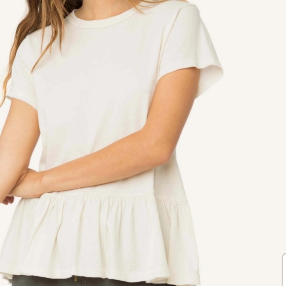 The Great The Ruffle Tee White size 1 - Picture 3 of 14